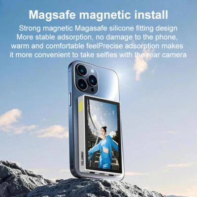 YELANGU TP01 Teléfono Inalámbrico Monitor Pantalla Cámara Trasera Selfie Vlog Transmisión en Vivo Foto 1 de 4