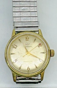 Men's Waltham Swiss Watch 7J OXM 1686 GF Case SS Band Works - Picture 1 of 6