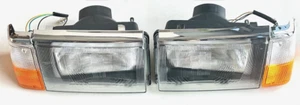 VOLVO 240 244 86-93 EUROPEAN E CODE GLASS CONVERSION HEADLIGHT ASSEMBLY SET - Picture 1 of 3