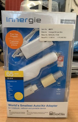 Adaptador de corriente de viaje Innergie MCube Mini Universal 65W Auto Air Laptop Foto 1 de 4