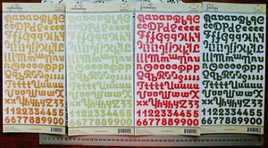 FLAT Stickers 118 pieces Letter & Number - Pink Paislee - 4 Colour Choice L2 - Picture 1 of 5