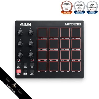 AKAI MPD218 USB Assignable Midi Pad Controller Performance MPD 218 NEW Japan - Image 1 of 4