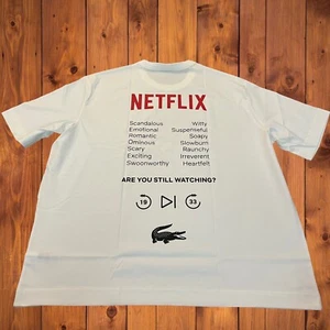 Camiseta Lacoste X Netflix Calce Suelto Logotipo Talla XXL 2XL - Nueva con Etiquetas - Imagen 1 de 9