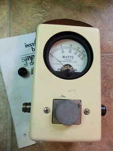 Bird 43 Thruline Wattmeter Watt Element Slug Reading Meter / VERY NICE - Zdjęcie 1 z 5