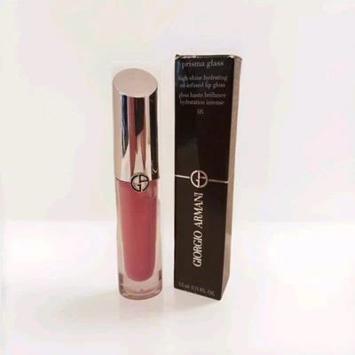 Giorgio Armani  Prisma Glass High Shine Oil Lip Gloss #05 Berry Beam (Pink) NEW - Image 1 of 4
