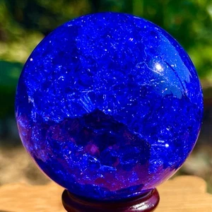 155G Titanio Naturale Arcobaleno Quarzo Sfera Sfera Cristallo Guarigione - Foto 1 di 22