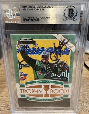 Signed 2011 Press Pass Legends #56 John Force - Beckett BAS Slabbed - Image 1 of 2
