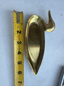 Vintage Brass Duck Coin Jewelry Trinket Valet Dish Tray - Picture 1 of 2