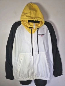 Polo Sport Giacca a Vento Idrorepellente Uomo Medium Ralph Lauren Bianco Nero... - Foto 1 di 7