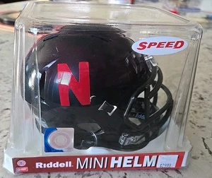 Nebraska Cornhuskers Custom Black Speed Riddell Mini Helm  - Bild 1 von 8