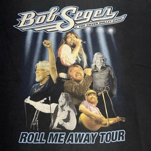 2018-2019 Bob Seger  2-sided Large Black T-shirt Tour Concert Rock Band Guitar - Picture 1 of 9