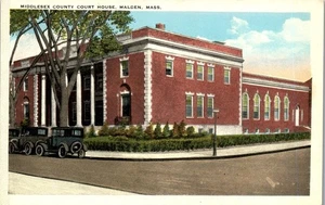 Vintage Massachusetts MA Postcard Middlesex County Court House Malden MA - Picture 1 of 3