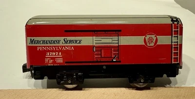 Marx 37974 PRR Merchandise Boxcar - 6 in. / 4 wheel - Plastic Knuckle Couplers - Image 1 of 4