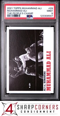 2021 TOPPS MUHAMMAD ALI THE PEOPLE'S CHAMP #29 MUHAMMAD ALI HOF POP 1 PSA 9 - Image 1 of 3