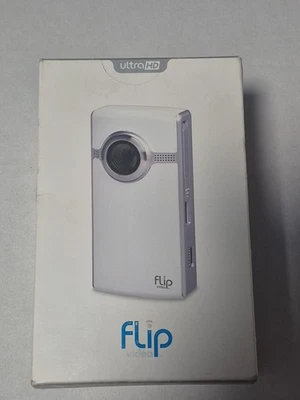 Cisco Flip Video UltraHD Video Camera (White, 1 Hour) U260W Brand New Sealed 4GB - Image 1 of 4