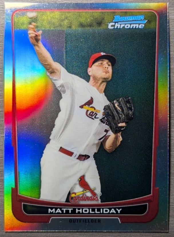 2012 Bowman Chrome - Matt Holliday #109 Refractor Rockies Cardinals Legend - Image 1 of 2