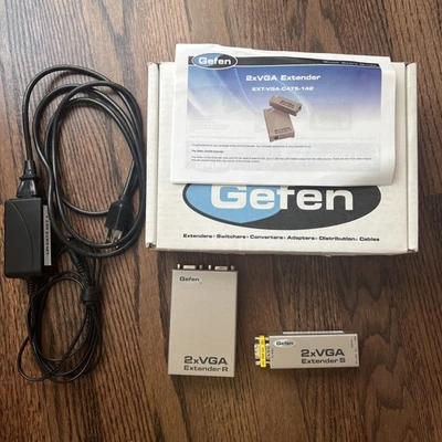 GEFEN 2X Extensor VGA R y S Receptor de Video Transmisor con Caja Original EXT VGA CAT5 Foto 1 de 4