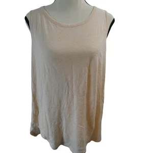 Ann Taylor Loft Vintage Soft Medium Athletic Top Peach Cotton Lightweight - Picture 1 of 5
