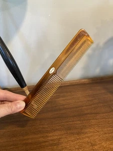 Peine de colección Goody EE. UU. imitación caparazón de tortuga marrón peinado Hong Kong - Imagen 1 de 3