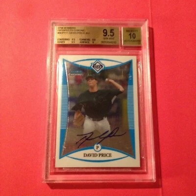 David Price 2008 Bowman Chrome novato BGS 9.5 automático 10! FRETE GRÁTIS!!! - Imagem 1 de 2