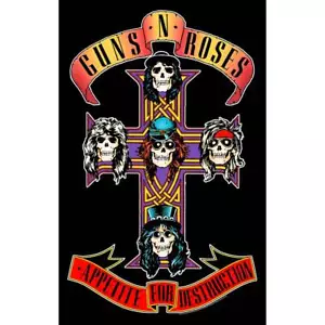 Armes Et Roses - Appetite For Destruction - Tissu Affiche Flag 27x42 Musique - Photo 1 sur 1
