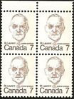 Canada #592 MNH XF Block of four. One bar tagging error type 61a