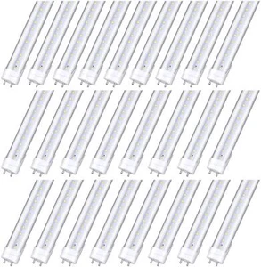 25Pack T8 T12 LED Light Tube Replacement 4FT 22W Bi Pin Dual-Ended Power 6500K - Picture 1 of 6