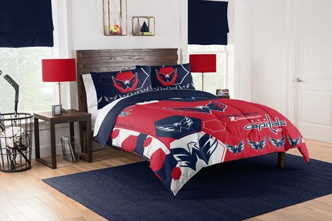 Washington Capitals Bedding Full/Queen (Hexagon) OFFICIAL NHL Cover