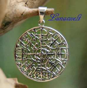 Amulett Vegvisir Wikinger Kompass mit Band 925 Silber Wikingerschmuck - Picture 1 of 2
