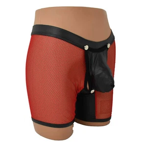 Larga Pantalones Red Piel Sintética Back Abierto Talla L(4035) - Imagen 1 de 4