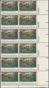Plate Block of 12 stamps - Scott 1563 - 10 cent - Lexington - Concord - 1975 MNH - Picture 1 of 1