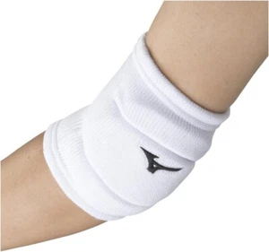 Soporte de codo de voleibol Mizuno con almohadilla V2MYA100 blanco negro 1 pieza nuevo - Imagen 1 de 1