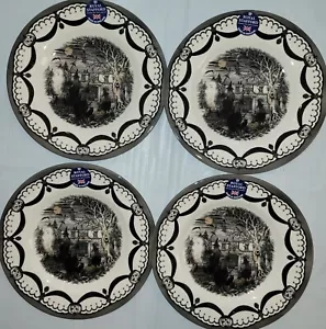 "4 platos de ensalada Royal Stafford Coven - 3 brujas espeluznante árbol casa embrujada 8,5""" - Imagen 1 de 17