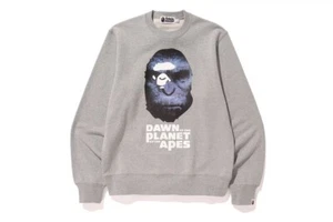 BAPE x Dawn of the planet of the apes a bathing ape grey sweat-shirt size M BNWT - Picture 1 of 13