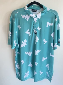 Bad Birdie Golfshirt Herren Large Grün Polo Abstrakt Kurzarm Street - Bild 1 von 7