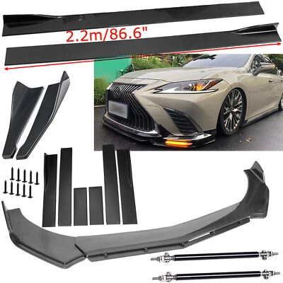 Carbon Fiber Front Bumper Lip Side Skirt/ Strut Rods For LEXUS ES250 ES300 ES350 Foto 1 de 4