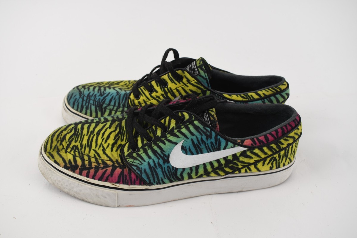Nike Zoom Stefan Janoski SB Canvas Mens Size 10.5 Sneakers Shoes Tiger Pack Volt Nike Stefan Janoski Canvas Tiger Pack for Sale  main image 2