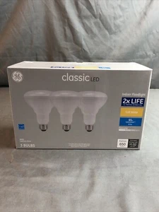 GE Classic 65-Watt EQ LED Br30 Soft White Dimmable Floodlight Bulb 650 Lm 3-PACK - Picture 1 of 5