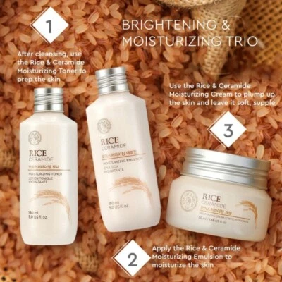 The Face Shop Emulsión Hidratante Arroz y Ceramida, Bloquea la Hidratación de la Piel, 150 ml Foto 1 de 4