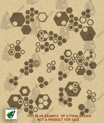 Hexagon Camo High Heat Vinyl Stencil 11"x13" Sheet For Cerakote - Image 1 of 2