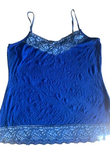 Maurices Women's Blue tanktop skinny strap XL Lacey top and bottom - Picture 1 of 5