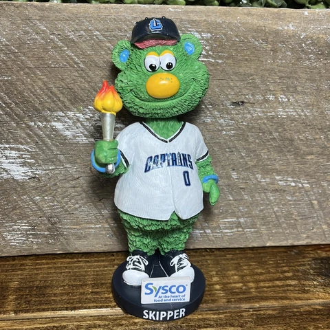 Lake County Captains Skipper Mascot Olympic Torch  Bobble Head SGA Hard to Find Cover