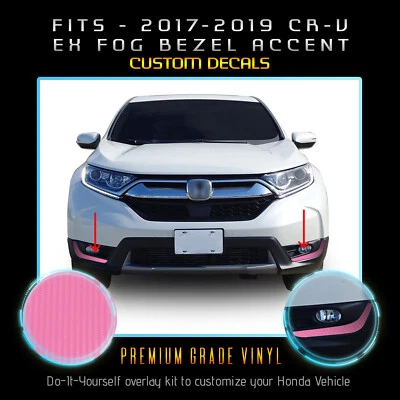For 2017-2019 Honda CRV CR-V EX Fog Light Trim Stripe Decal - Matte Carbon Fiber - Image 1 of 4