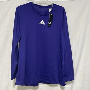 adidas Damen Creator Climalite Langarm-T-Shirt mit Rundhalsausschnitt lila Größe XL - Bild 1 von 4
