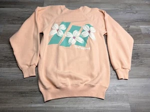 Vintage 80s Dollywood Sweatshirt Floral Granny Crewneck Raglan Made in USA Gr. S - Bild 1 von 7