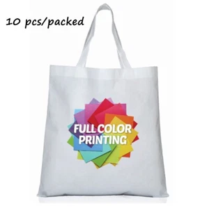 10pc*38cmx40cm Blank Dye Sublimation Shopping Bag Large for Heat Press Machine - Picture 1 of 3