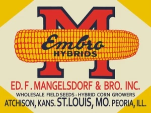 EMBRO Corn Seed Hybrids of St. Louis NEW METAL SIGN: 12 x 16" & Free Ship. - Picture 1 of 1