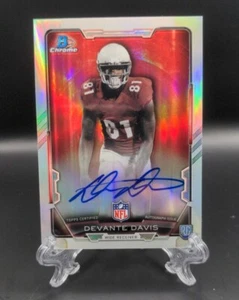 2015 Bowman Chrome Rookie Autographs Refractors #RCRADD Devante Davis Auto UNLV - Picture 1 of 2