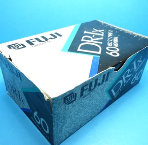 📦 1x FUJI DR-Ix 60 Original Karton für 10 Kassetten Box for 10 cassettes * 1990 - Picture 1 of 9