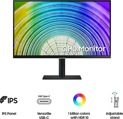 Samsung S6 27" QHD IPS Monitor USB-C 16:9 HDR10 FreeSync USB-C Hub New - Image 1 of 4